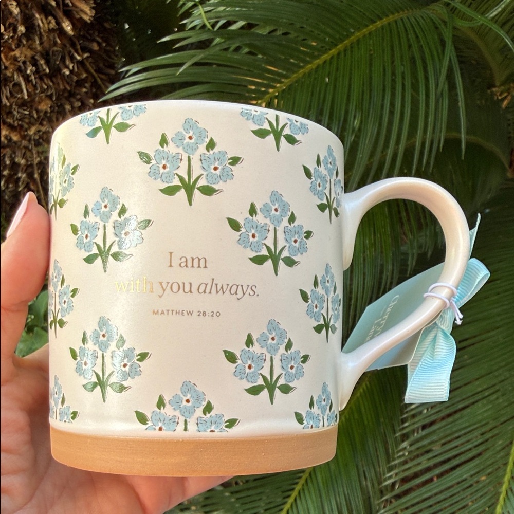 Floral Ceramic Mug with Inspirational Quote